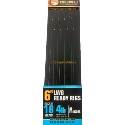 Afbeelding van Guru 6’’ LWG Ready Rigs Barbles Maat : Haak 18 0,13mm