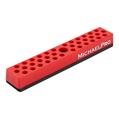 Afbeelding van MichaelPro MP014004 36 delige magnetische zeskantbithouder, sterke basisbit organizer, bithouder, zeskant bitopslag, gereedschapsorganizer in rood