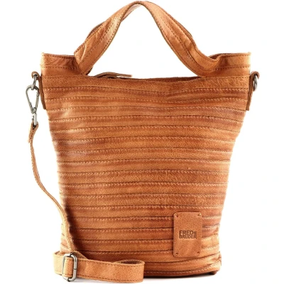 Afbeelding van FREDsBRUDER Leren Schoudertas Ibbick Bucket Shopper Copper Brown Bruine