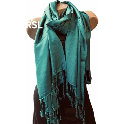 Afbeelding van Sjaal lang effen kleur groen 185/75cm