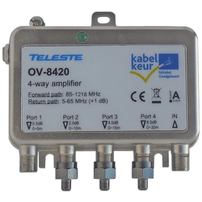 Afbeelding van Teleste OV 8420 1218 MHz (2022) kabelkeur Ziggo geschikt antenne coax versterker