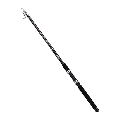Afbeelding van Mitchell Adventure II Tele spinhengel, hengel, allround vissen, duurzaam glas composiet spinvissen lokken hengels voor zoet en zeevissen, uniseks, zwart/oranje, 2,7 m 15 40 g