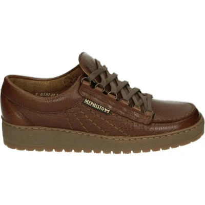 Afbeelding van Mephisto RAINBOW MAMOUTH CasualHeren sneakersHeren veterschoenVrije tijdsschoenen Kleur: Cognac Maat: 43