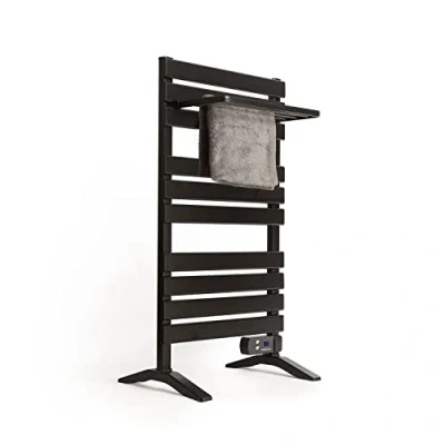 Afbeelding van CREATE Elektrisch handdoekenrek, vrijstaand, met planchetten 500W Zwart WARM TOWEL