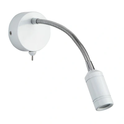 Afbeelding van Searchlight LED Adjustable Wall Lights Wandverlichting Met Schakelaar 7 X 24 Cm 1W Incl. Wit