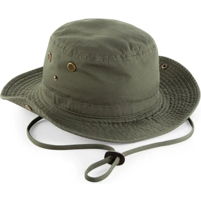 Afbeelding van Outback hoed Bucket hat Vissershoedje Safari Dames en heren Groen