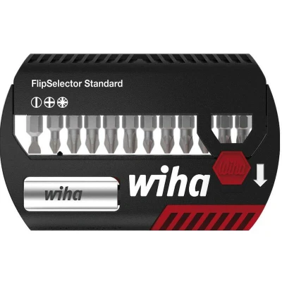 Afbeelding van 10x Wiha Bitset FlipSelector Standard 25 mm sleufkop, Phillips, Pozidr