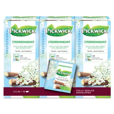 Afbeelding van Thee Pickwick sterrenmunt 25x2gr met envelop