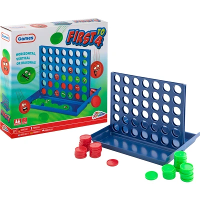 Afbeelding van Grafix 4 op een rij Gezelschapsspel voor kinderen &amp; volwassenen denkspel klassiek bordspel in de speelkast