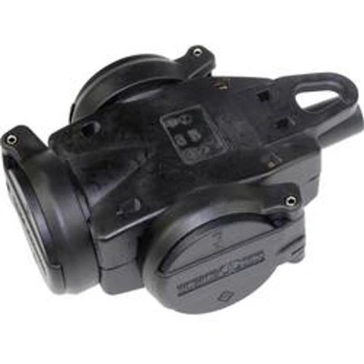 Afbeelding van AS Schwabe 60455 3 voudige koppeling Massief rubber 230 V Zwart IP44