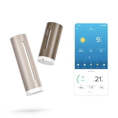 Afbeelding van Netatmo Slim Weerstation ORIGINAL 2e Generatie CO2 &amp; Geluidsmeter Temperatuur, Luchtkwaliteit, UV Pollen Binnen Buiten Werkt met Apple Home, Alexa, Google