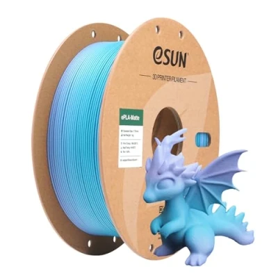 Afbeelding van eSUN Mat Regenboog PLA Filament 1.75mm, Veelkleurig 3D Printer PLA, 1KG Spoel (2.2 LBS) Kleurveranderend voor Printers, Diepzee