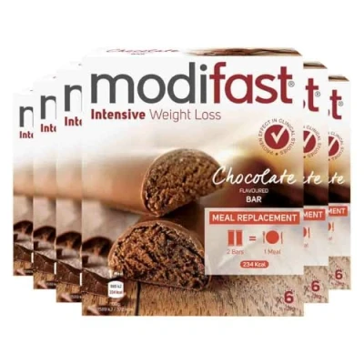 Afbeelding van 6x Modifast Intensive Reep Melk Chocolade 6 x 31 gr