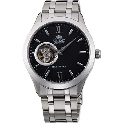 Afbeelding van Orient Analoog automatisch herenhorloge met roestvrijstalen armband FAG03001B0, zilver zwart,