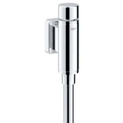 Afbeelding van Grohe Rondo urinoirspoeler 1/2&quot; zonder stopkraan met spoelpijp en verbinder Chroom