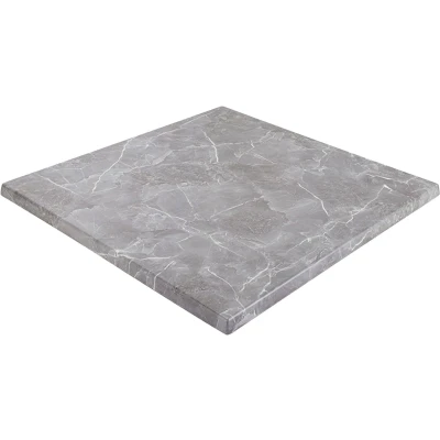 Afbeelding van Oviala Vierkant gelamineerd tafelblad 60 x cm grijs marmer