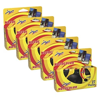 Afbeelding van Novocolor Wegwerpcamera&#039;s met flitser (27 belichtingen flits), 5 stuks