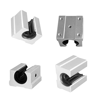 Afbeelding van CNCYEAH SBR12UU lineaire lagers, 4 stuks, 12 mm, aluminiumlegering, glijblok, open, router, staande aluminium kogellagers, slideblok voor mm schacht/stang, CNC router onderdelen