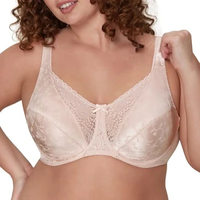 Afbeelding van Playtex by Bali Classic Support Signature Bloemen Onderdraad BH, Zandschaal, 80D