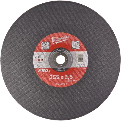 Afbeelding van MILWAUKEE 4932451505 PRO+ metaaldoorslijpschijf afkortzaagmachine SC41 355 x 2,5 mm