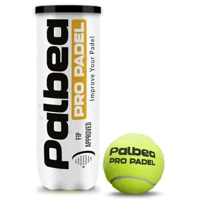 Afbeelding van PALBEA PRO PADEL Padelballen FIP goedgekeurd 1 Buis x 3 Ballen met HV vilt hoge zichtbaarheid. Hoogwaardige Kwaliteit. Ideaal voor Toernooien. Onder druk Staande, Duurzame en Snelle Ballen.