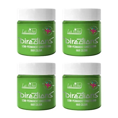 Afbeelding van La Riche Directions Semipermanente haarverf, 100 ml, blik van 4 stuks, groen (Spring Green)