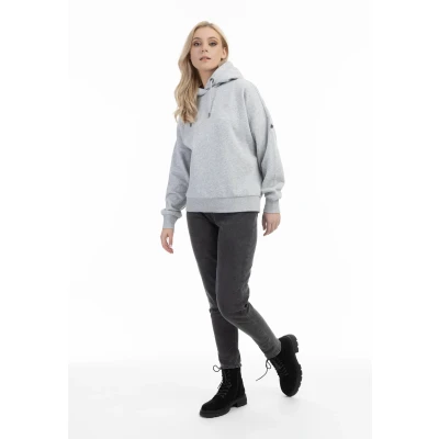 Afbeelding van Oversized hoodie DREIMASTER L / Lichtgrijs Melange 60% Katoen 40% Polyester
