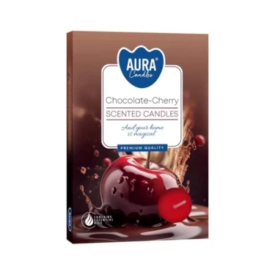 Afbeelding van Bispol Geurende Theelichtjes 6 Stuks Chocolade Cherry