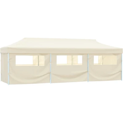 Afbeelding van Vouwtent pop up met 8 zijwanden 3x9 m crème