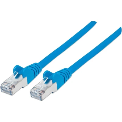 Afbeelding van Intellinet Netwerk Patchkabel, Cat5e, 0,25 m, CCA, U/UTP, PVC, Vergulde Contacten, Snagless Cat6, S/FTP, Koper, LSOH 1 m Blauw