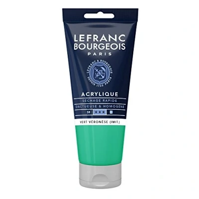 Afbeelding van Lefranc Bourgeois 300464 fijne acrylverf, hoog gepigmenteerd, goede dekking, romige homogene textuur 80ml tube, Veronese Green Shade