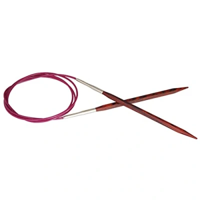 Afbeelding van KnitPro Cubics: Knitting Pins: Circular: Vast: 80cm x 7.00mm, Bruin, 7mm