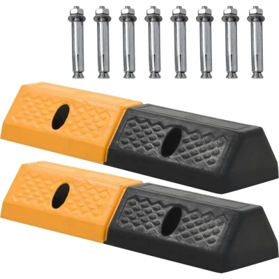 Afbeelding van vidaXL Parkeerblokken 49x15x9 cm rubber 2 st