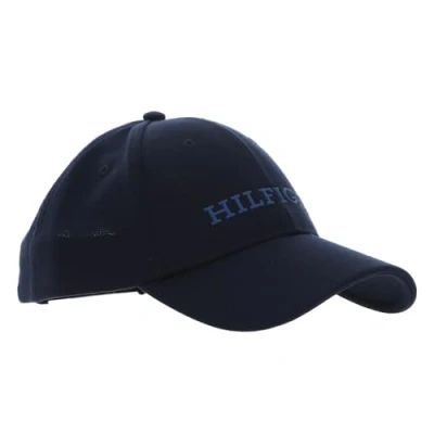 Afbeelding van Tommy Hilfiger Heren TH MONOTYPE Jersey 6 Panel Cap Cap, Space Blue, OS, Ruimte Blauw, Eén Maat