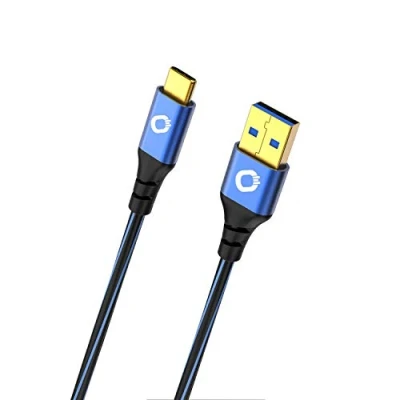 Afbeelding van Oehlbach USB Plus C3 3.2 Gen 1 (USB 3.0) [1x stekker A 1x C stekker] 3.00 m Blauw Ver