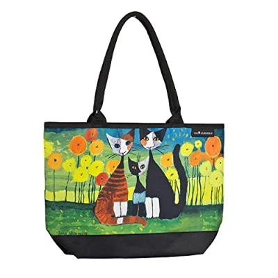 Afbeelding van VON LILIENFELD Handtas Rosina Wachtmeister All Together Kat Dames Shopper Afmetingen 42 x 30 15 cm Strandtas Handvat Zak Kantoor