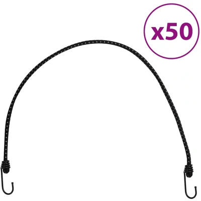 Afbeelding van vidaXL Spanelastieken met reflecterende strips en haken 50 st 88 cm