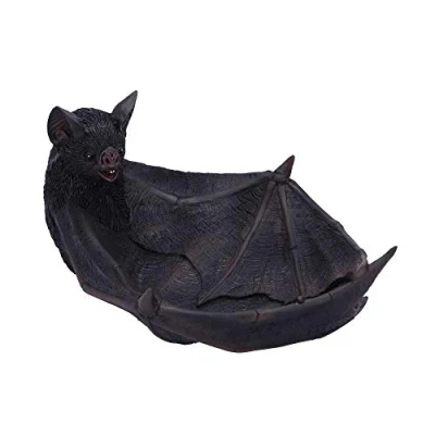 Afbeelding van Nemesis Now Winged Watcher Bat Snuisterijhouder Sieraden Schotel, Polyresin, Zwart