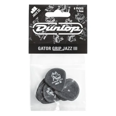 Afbeelding van Dunlop 571P140 Gator Grip Jazz III plectrumset (6 stuks)