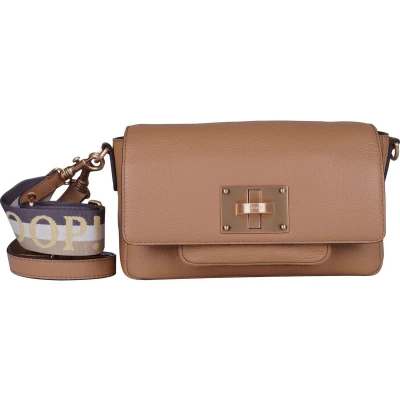 Afbeelding van JOOP! Leren Schoudertas Carino Muna Shoulderbag Beige Lichtbruin