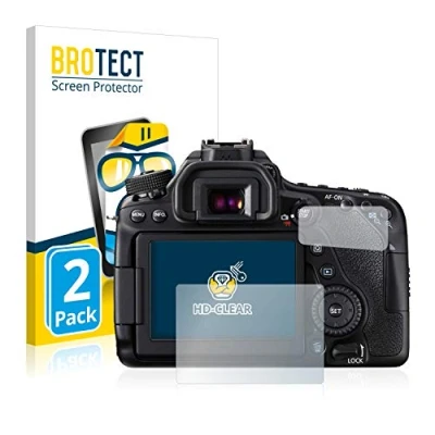 Afbeelding van BROTECT Screenprotector voor Canon EOS 80D Folie Beschermfolie transparant (2 Stuks)