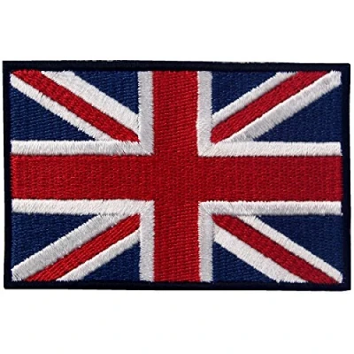 Afbeelding van British Union Jack Geborduurde Vlag Embleem UK Groot Brittannië Applique Opstrijkbare Naaien Patch
