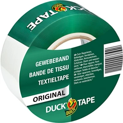 Afbeelding van Duct tape Duck 50 meter (Textieltape, Waterdicht, Wit, mm)