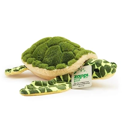 Afbeelding van Zappi Co Ultra Zacht Schildpad Knuffelspeelgoed (33 cm Breedte) 100% Gerecycled, Milieuvriendelijk, Kraamcadeau, Realistisch Levensecht