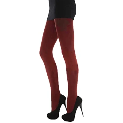 Afbeelding van Dames 300 denier zachte warme en gezellige fleece thermische panty, 1 Pack Wijn, XL