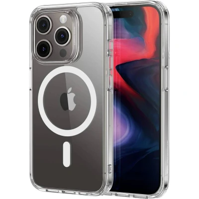 Afbeelding van ESR Classic Hybrid HaloLock Case Backcover Apple iPhone 15 Pro Transparant MagSafe compatible