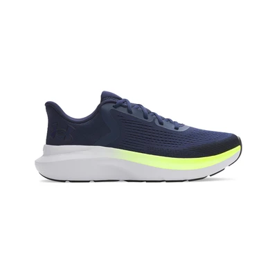 Afbeelding van Under Armour Heren UA Charged Rogue 5 Sneaker, Gewassen Navy High Vis Geel Zwart, 44 EU