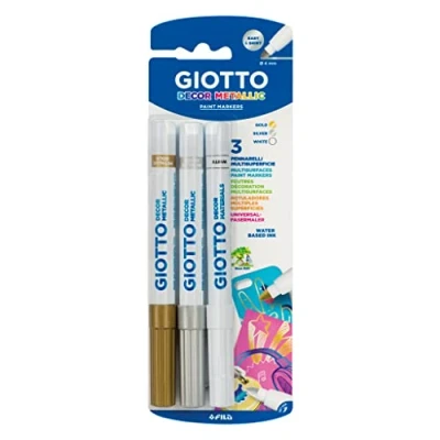 Afbeelding van GIOTTO DECOR Metaal wit/goud/zilver 3 stuks