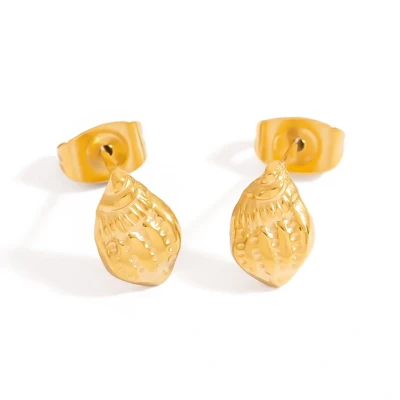 Afbeelding van Bijoutheek Oorknoppen Summer Vibe Schelp Goud