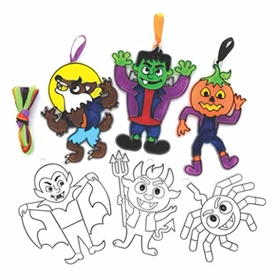 Afbeelding van Baker Ross FC18 Halloween zonnevanger decoraties Pak van 10, voor kinderen om te versieren en weer geven, maak je eigen tuindecoraties